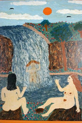 Nudes at the Waterfall by 
																			Antonio Estevez