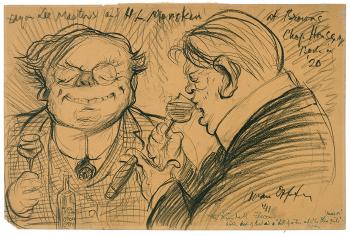 Edgar Lee Masters and H.L. Mencken at Brown's Chop House, NY back in '20 by 
																	Ivan De Penha Ramiro Opffer