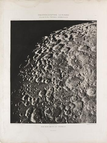 Moon's surface from Photographie lunaire by 
																			Pierre Puiseux