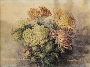 Strauß mit Chrysanthemen by 
																	Hermine Faulhaber