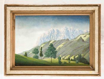 Alpenpanorama mit blühenden Hochgerbirgswiesen by 
																	Alfred Ludke
