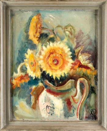 Sonnenblumenstillleben by 
																	Alfred Partikel