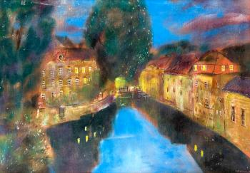 Altstadtkanal bei Nacht by 
																	Vlastislav Lachout