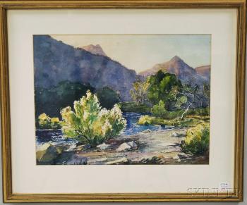 Mountain River Landscape by 
																	Jacob Howard Euston
