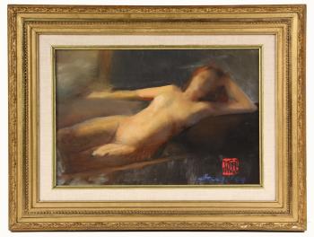 Untitled, a study of a reclining nude by 
																			Daisuke Takeya