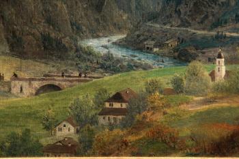 Alpine Valley by 
																			Johann Jakob Vollweider