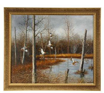Mallards Coming In by 
																			William P Tyner