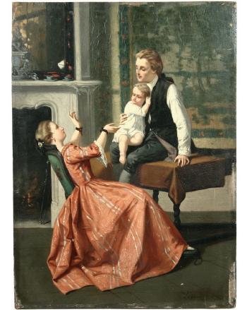 Young parents with child by 
																			Pierre Lagarde