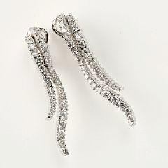 A pair of diamond ear pendants, 'Fuego ' by 
																			 Damiani Co