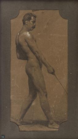 Desnudo masculino academico (perfil derecho) by 
																	Adrian Unzueta