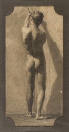 Desnudo masculino academico (vista de espaldas) by 
																	Adrian Unzueta