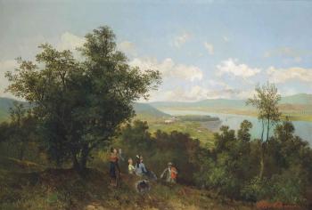 A view of the Danube by 
																	Theodor von Ehrmanns