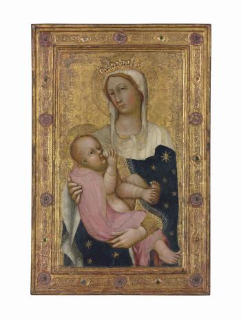The Madonna Nursing the Christ child by 
																	 Paolo di Giovanni Fei