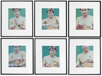 (i) Untitled (Masturbation), (ii) Untitled (Sixty-nine), (iii) Untitled (Ejaculation), (iv) Untitled (Mutual Blow-Job), (v) Untitled (Group Sex), (vi) Untitled (Premature Ejaculation) by 
																	Dean Sameshima