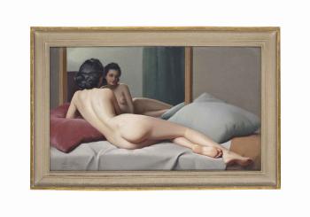 Reclining nude by 
																	Robert Duftos