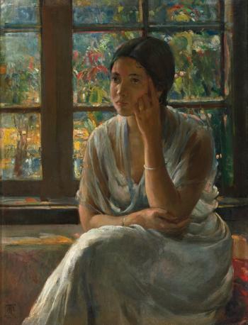 Untitled (Girl at Window) by 
																	Antonio Xavier Trindade