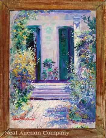 French quarter Courtyard by 
																			Anne Wells Munger