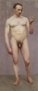 Male nude standing by 
																	Vratislav Nechleba