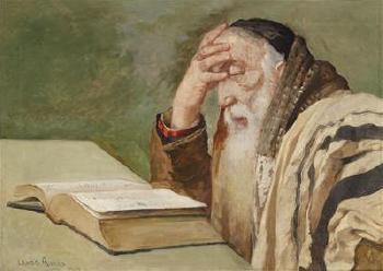 Reading rabbi by 
																	Alfred Lakos