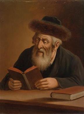 Talmud Studium (The study of Talmud) by 
																	Raimund Volanek