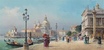 Venetian scene - View of Santa Maria della Salute by 
																	Detlev Nitschke
