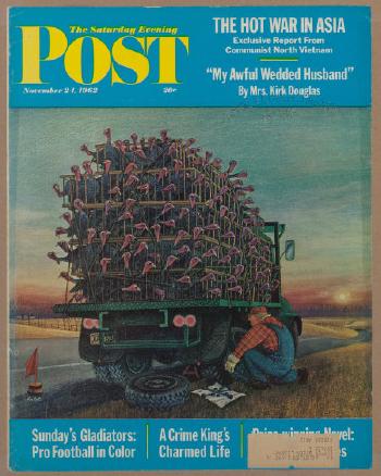 Flat Tire, The Saturday Evening Post cover by 
																			Jan Balet