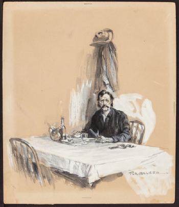 Man at Dinner Table by 
																			Frederic Roderigo Gruger