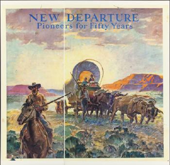 New Departure: Pioneers for Fifty Years, General Motors advertisement by 
																			Herbert Morton Stoops