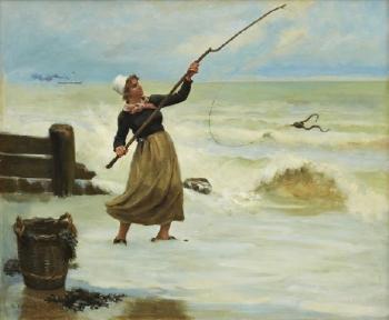 Fiskarkvinna by 
																			Rene Henri Ravaut