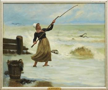 Fiskarkvinna by 
																			Rene Henri Ravaut