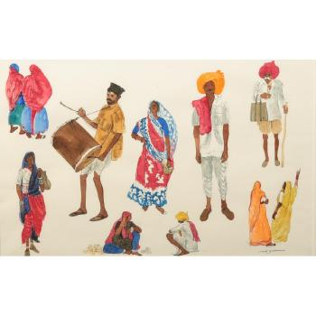 Figures, Mandu by 
																	David Gentleman