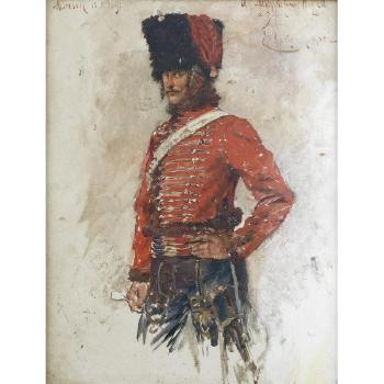 Portrait of a soldier by 
																	Emmanuel Bachrach-Baree