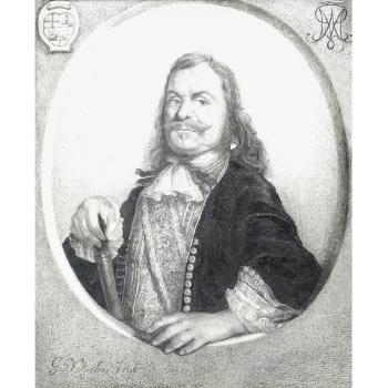 Portrait of Admiral De Ruyter, half-length by 
																			Johannes Thopas