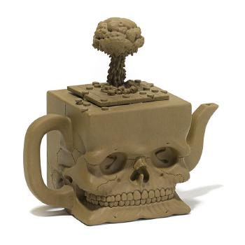 Cube Skull Teapot, Yixing series by 
																	Richard Notkin