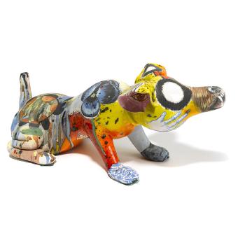 Untitled vessel, New World Series (terrier) by 
																			Michael Lucero