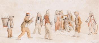 Children at play by 
																			Daniel Albert Freudweiler