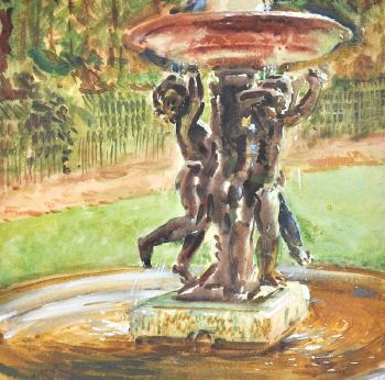 A Dripping Fountain, Versailles by 
																	William Bruce Ellis Ranken