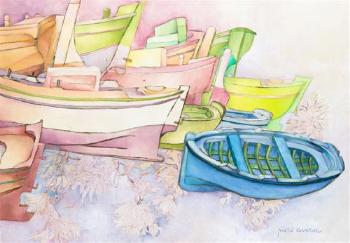 Boats and Flowers by 
																	Piero Aversa