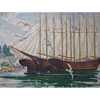 Sailing Ships at Rest by 
																			Helen Elizabeth Turquand