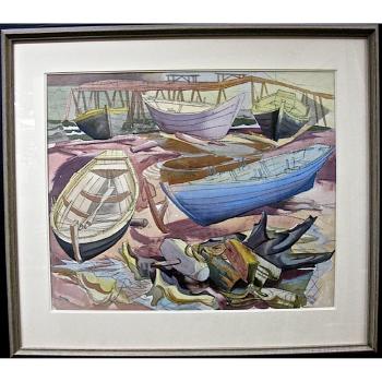 The Boat Yard by 
																			Donald Frederick Price Neddeau