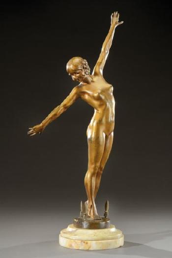 Danseuse nue aux lances by 
																			Fernand Ouillon Carrere