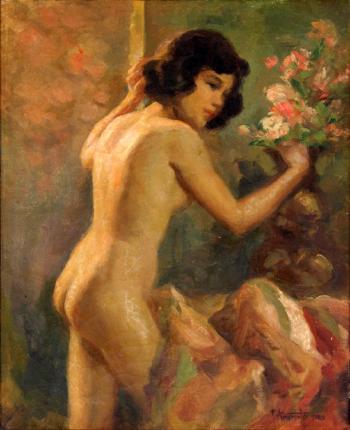 Untitled (female nude) by 
																	Fernando Amorsolo