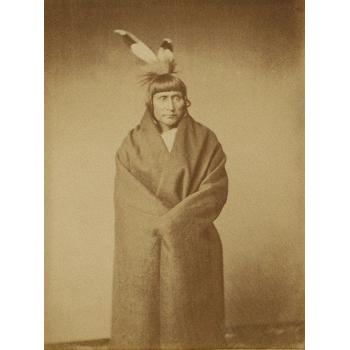 Wa-sa Hi-ya-ye-dan, the passing hail, a chief of the Mdewakanton Sioux by 
																			Julius Vannerson