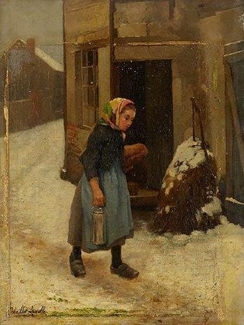 La jeune fille dans la neige by 
																	Camille Leopold Cabaillot