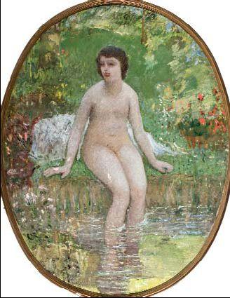 Desnudo femenin by 
																	Ernest Quost