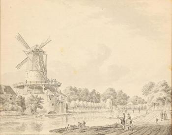 Moulin au bord d'un canal by 
																	Cornelis Pronk