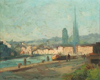La Seine à Rouen by 
																	Maurice Vaumousse