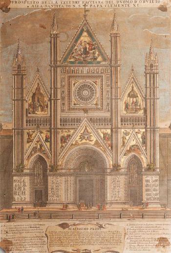 Prospetto della celebre facciata del Duomo d’Orvieto by 
																	Giovanni Girolamo Frezza