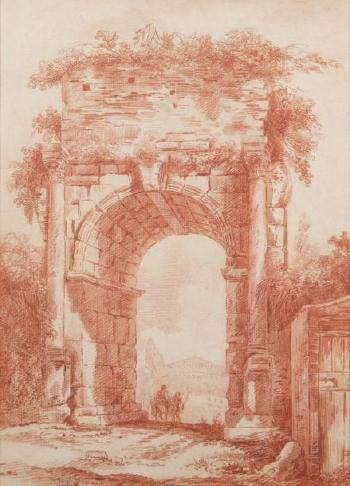 Porte Romaine by 
																	Joseph Benoit Suvee