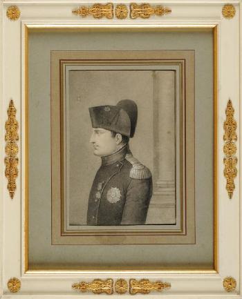 L'Empereur Napoléon Ier de profil portant ses décorations by 
																	Heinrich Anton Dahling